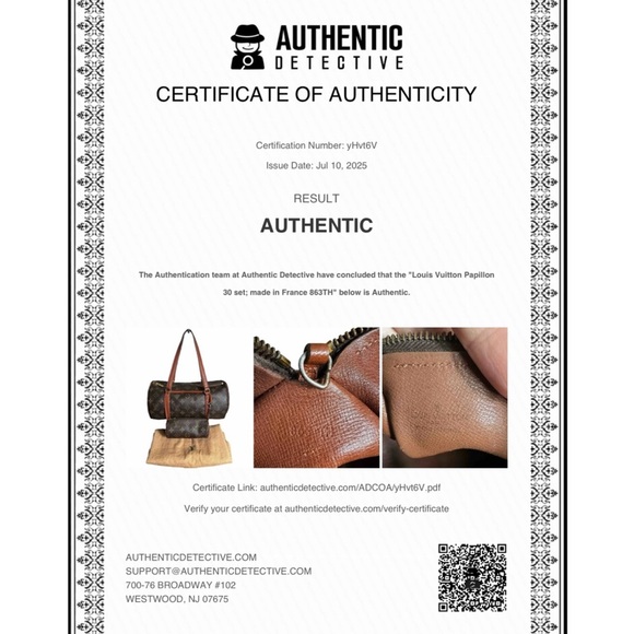 Louis Vuitton Monogram Leather 1980's Papillon 30 & Mini Papillon Dust Bag Set - Picture 10 of 11